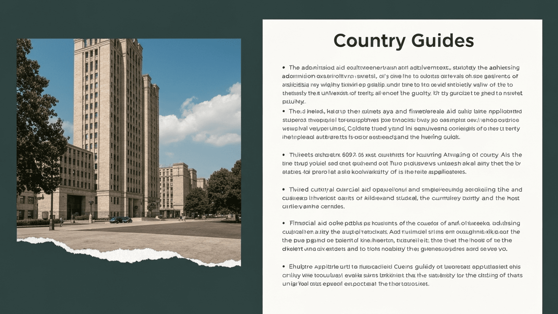 Country Guides: What Students Should Know Before Applying