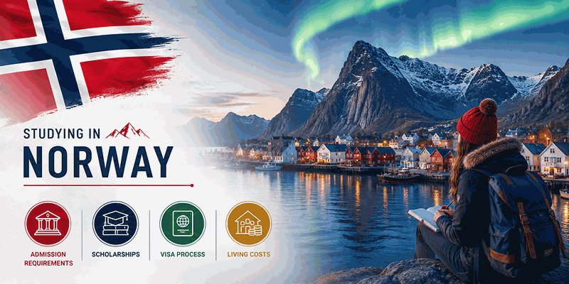 Studying in Norway: Admission Requirements, Scholarships, Visa Process, and Living Costs